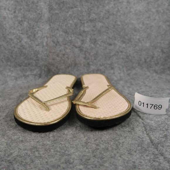 Sandals Casual Womens Shoes Size 6 Flip Flops Slip On Flats Woven Lightweight - Picture 2 of 7